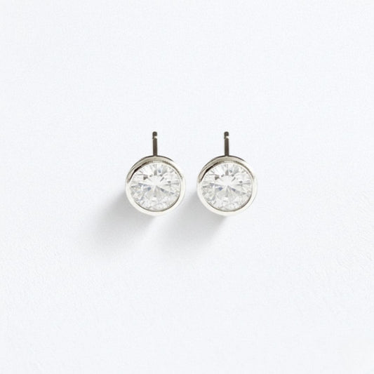Puces d'oreilles argent 925 zirconium Joy Bellaime
