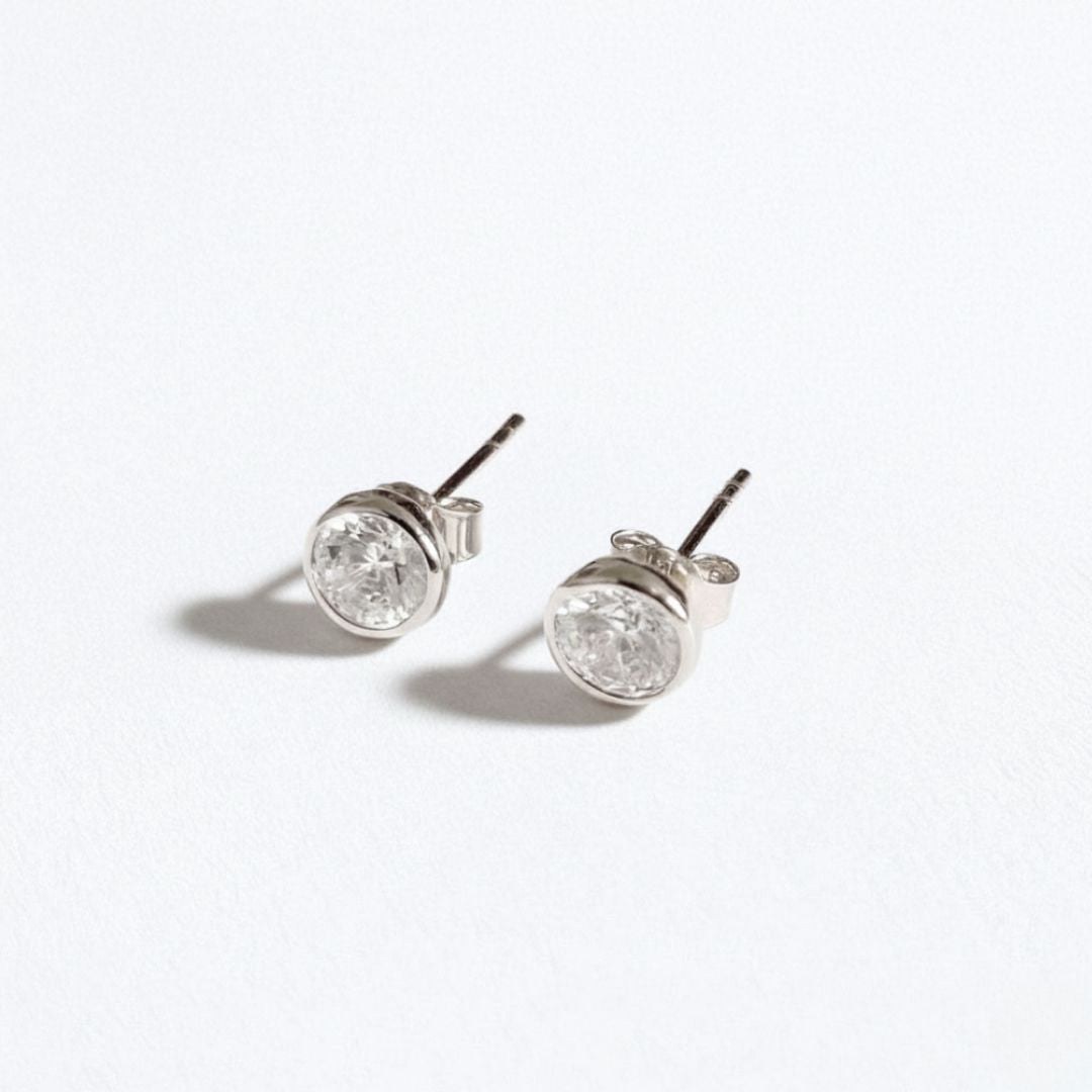 Puces d'oreilles argent 925 zirconium Joy Bellaime 4