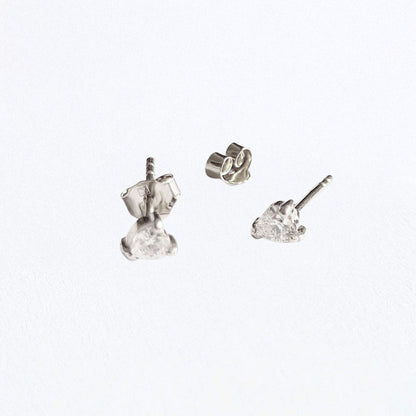 Puce d'oreille coeur argent 925 zirconium Heart of Glass Bellaime 6