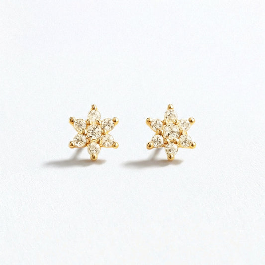 Puce d'oreille etoile plaqué or 18K zirconium Stellar Bellaime