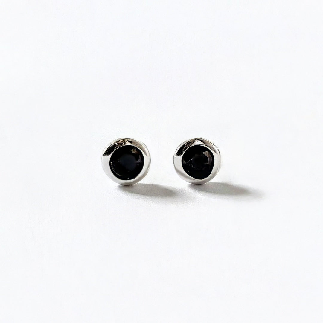 Boucle d'oreille noir femme argent 925 Black Mania Bellaime