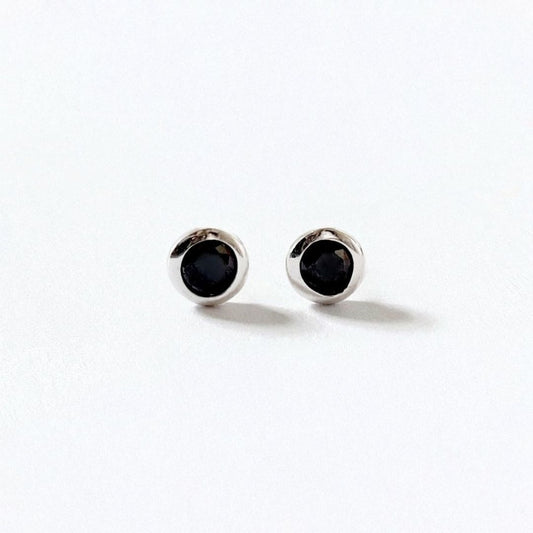 Boucle d'oreille noir femme argent 925 Black Mania Bellaime