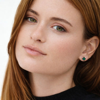 Puce d'oreille noir argent 925 Massive Black Bellaime 3