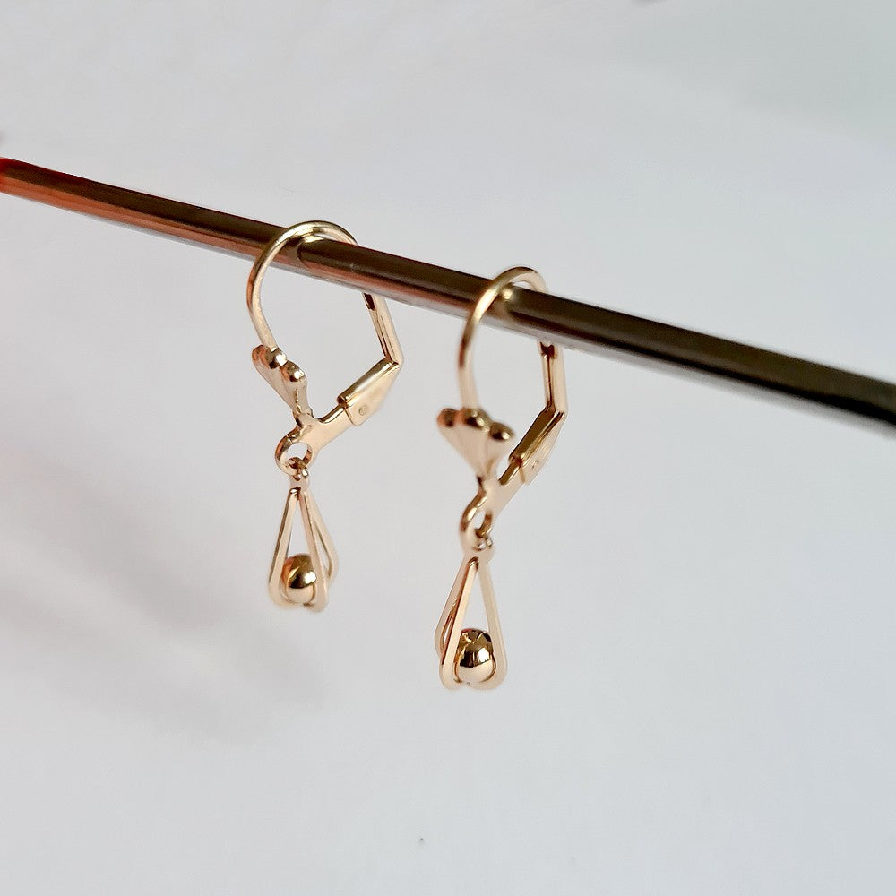 Boucles d'oreilles pendantes plaqué or 18K 3 cm Adelaïde Bellaime