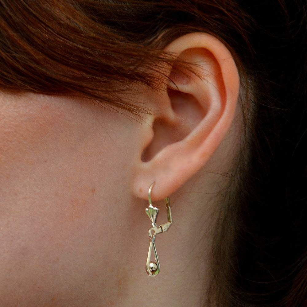 Boucles d'oreilles pendantes plaqué or 18K 3 cm Adelaïde Bellaime 5