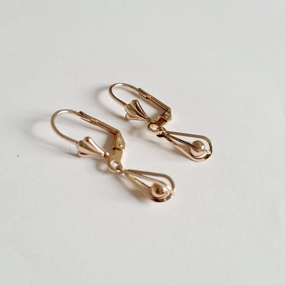 Boucles d'oreilles pendantes plaqué or 18K 3 cm Adelaïde Bellaime 3