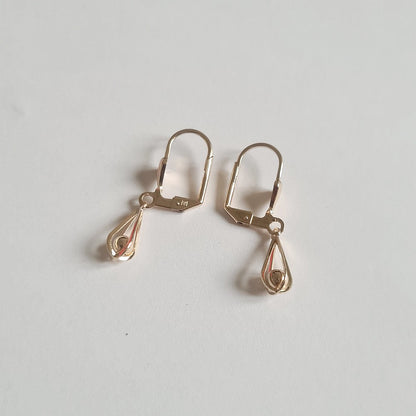 Boucles d'oreilles pendantes plaqué or 18K 3 cm Adelaïde Bellaime 4