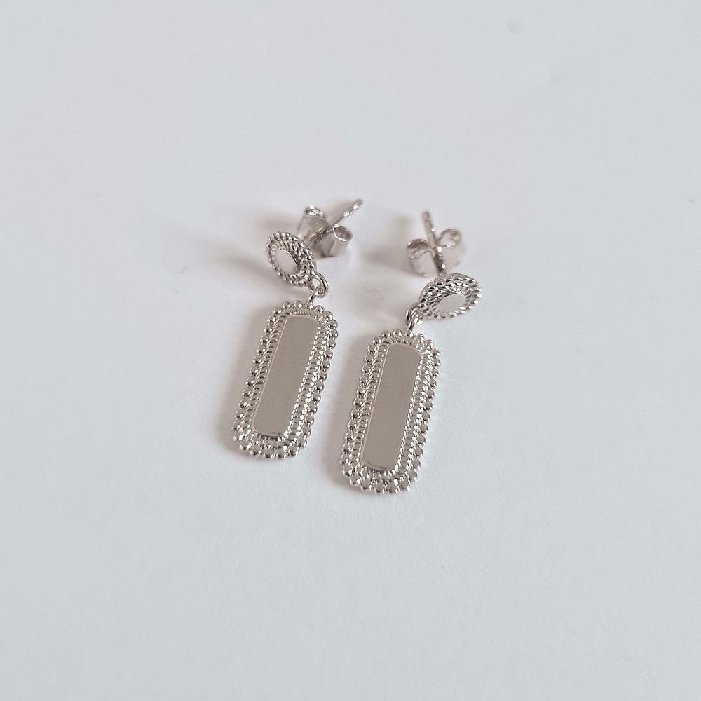 Boucles d'oreilles pendantes argent 925 2 cm Marissa Bellaime 2
