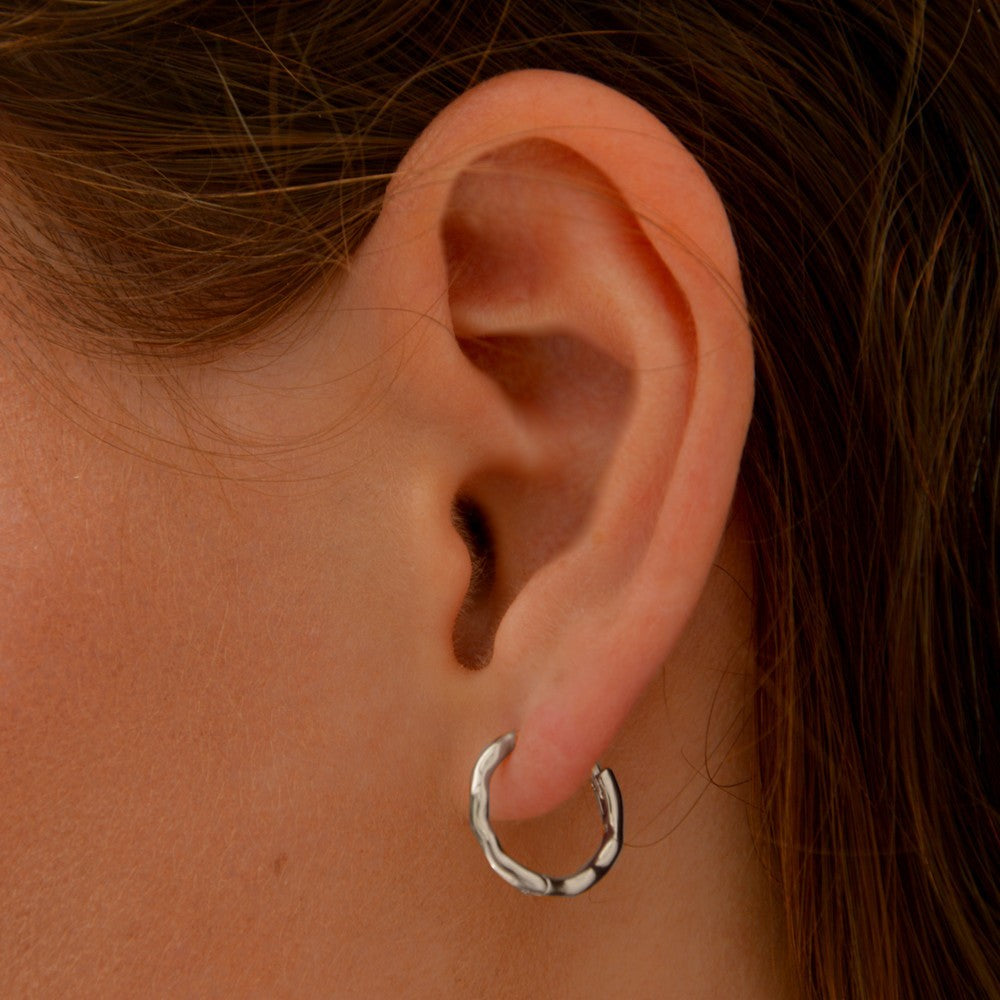 Boucles d'oreilles créoles argent 925 1,2 cm Seven Bellaime 2