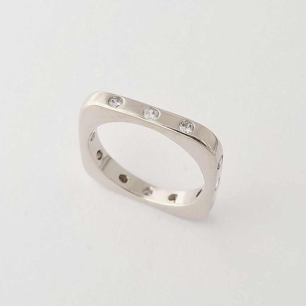 Grosse Bague T58 Sertie Gros Diamant Cz 15 mm Plaqué Or 18K Dolly