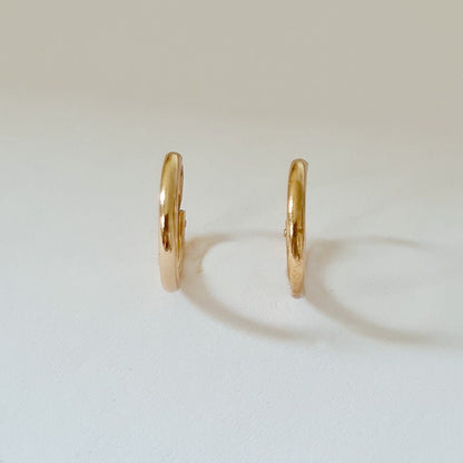 Boucles d'oreilles créoles plaqué or 18K 1 cm Basic & Perfect Bellaime 3
