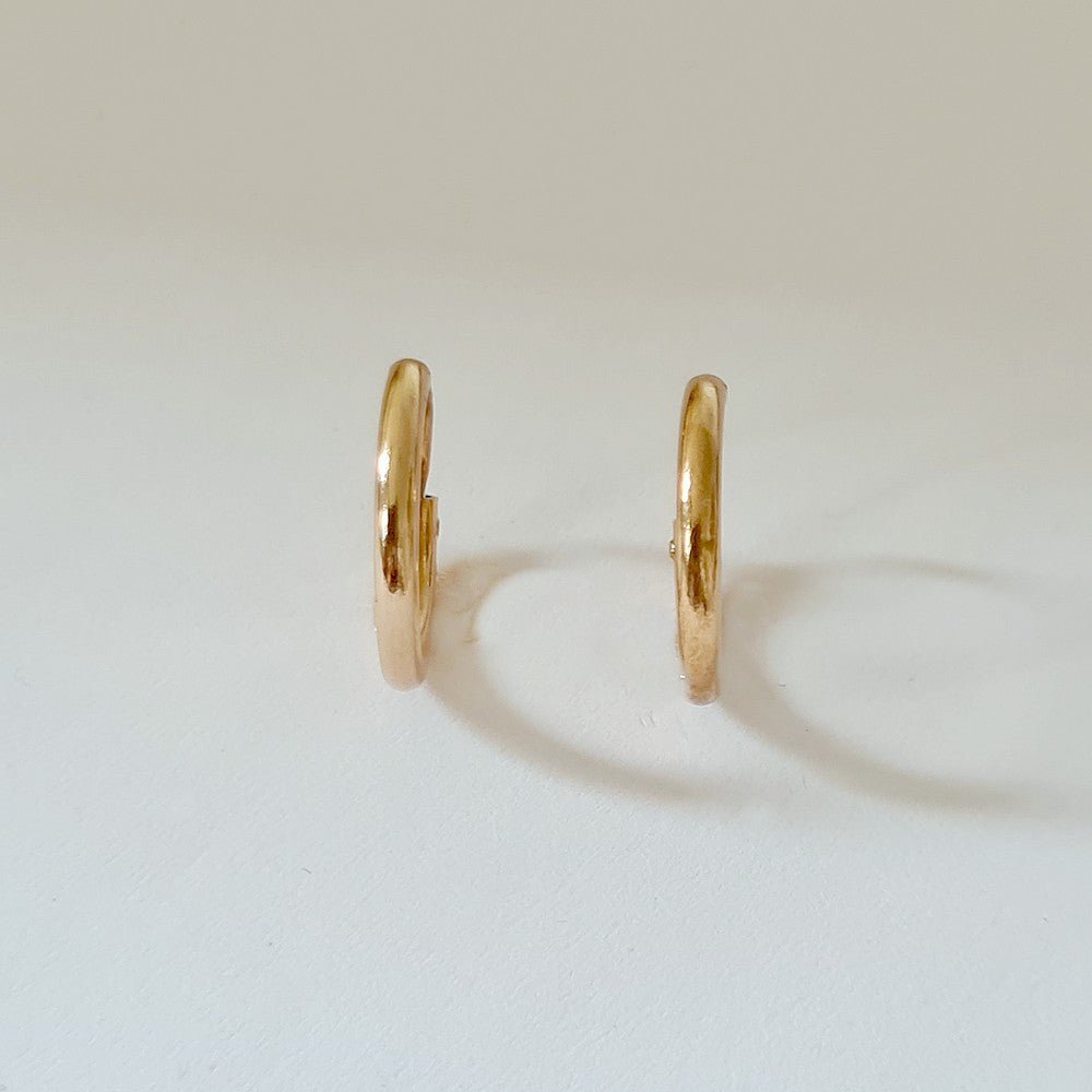 Boucles d'oreilles créoles plaqué or 18K 1,4 cm Basic & Perfect Bellaime 5