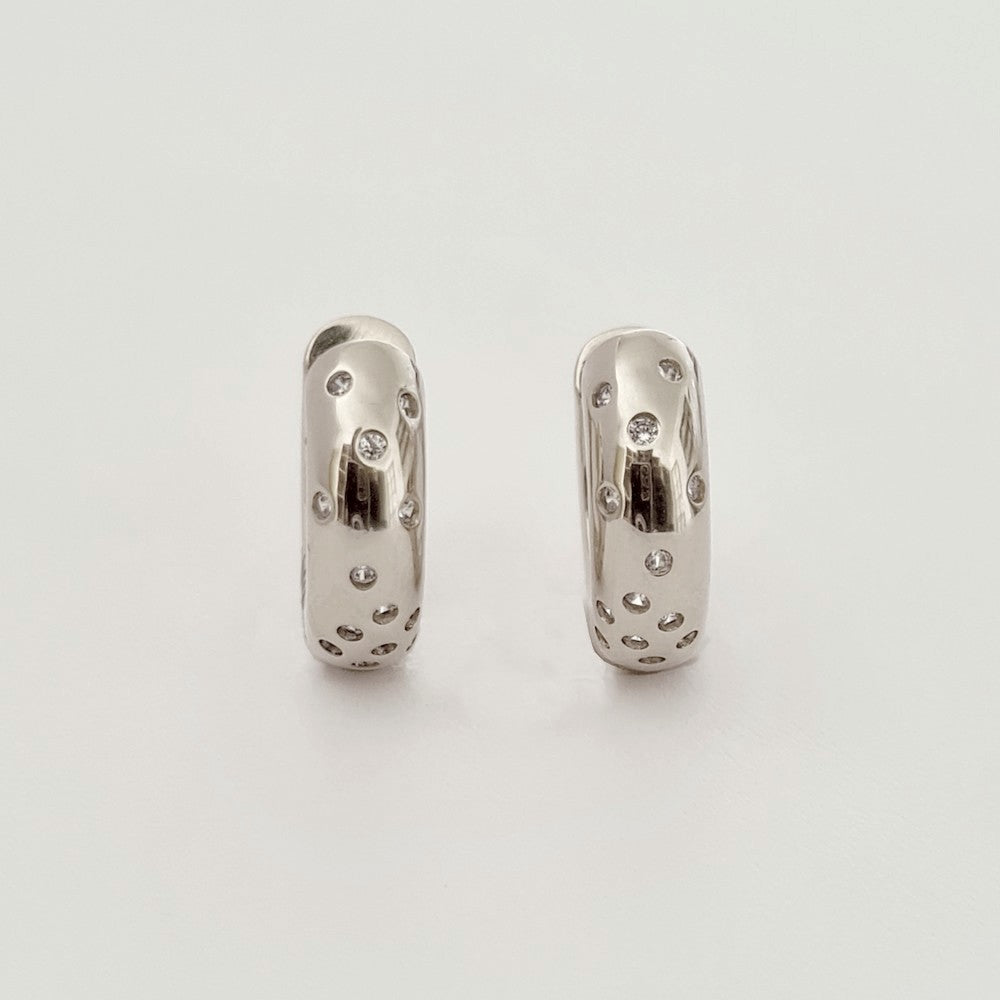 Boucles d'Oreilles Stardust - Argent 925 et Zirconium - 2 cm - Bellaime