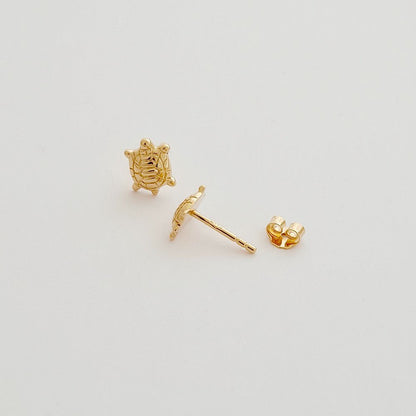 Boucle d'oreille tortue puce plaqué or 18K Tortuga Bellaime 3