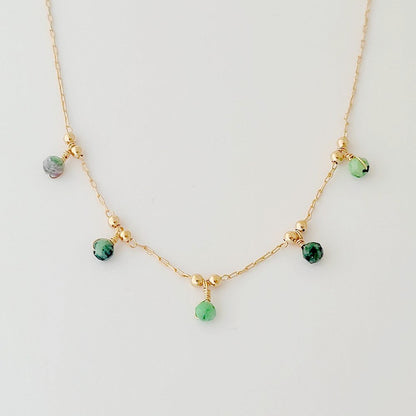 Collier rubis zoisite plaqué or 18K Honora Bellaime