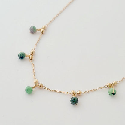 Collier rubis zoisite plaqué or 18K Honora Bellaime 3