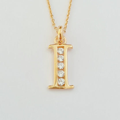 Collier Lettre C - Basic & Perfect - Plaqué Or 18K Zirconium - Bellaime