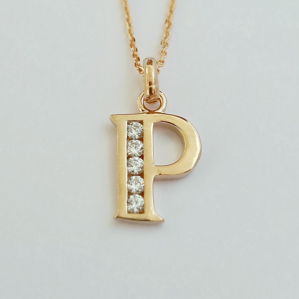 Collier Lettre K - Basic & Perfect - Plaqué Or 18K Zirconium - Bellaime